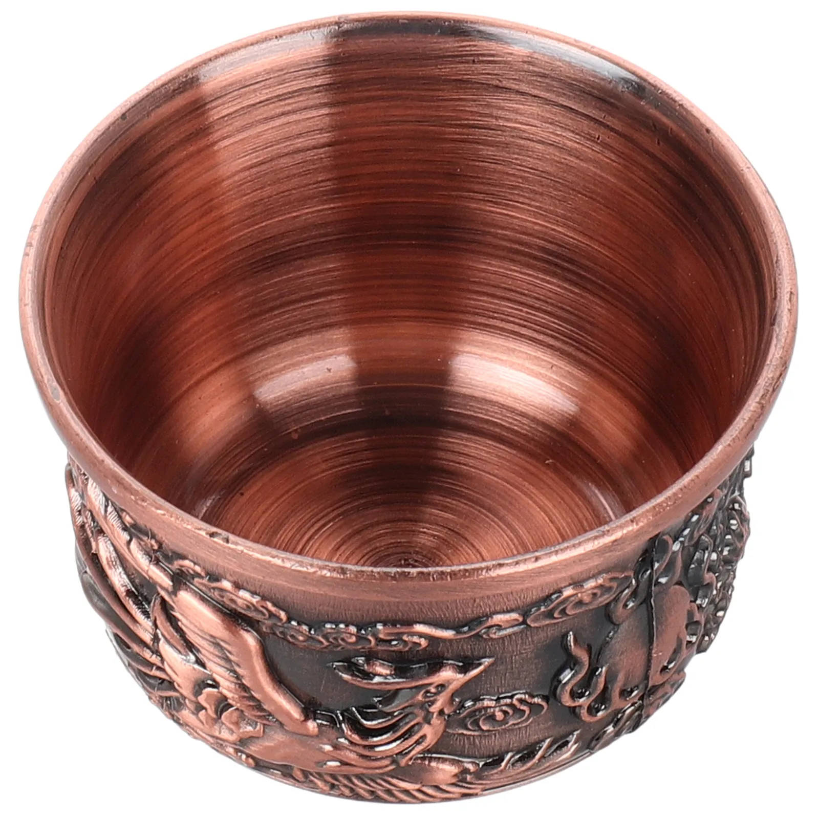Chinese Tea Cup Antique Style Dragon Engraved Retro Tea Mug Vintage Drinkware for Home and Tea Lovers