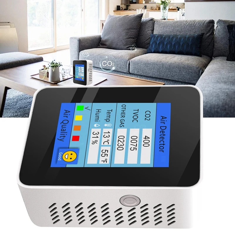 液晶ディスプレイ,温度および湿度モニター,高品質の空気モニター,co2を備えた波形検出器