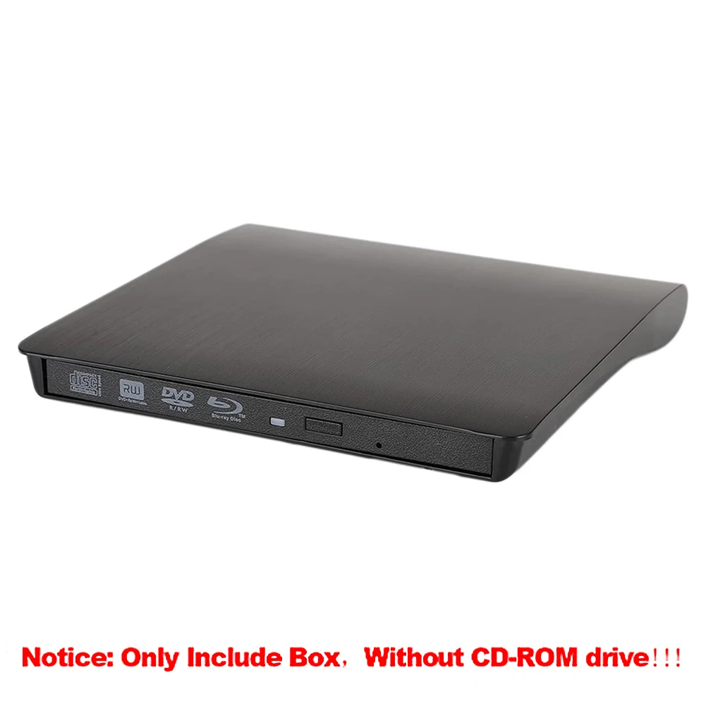 Non Slip USB 3.0 SATA External DVD CD-ROM RW Player Optical Drive Enclosure Case