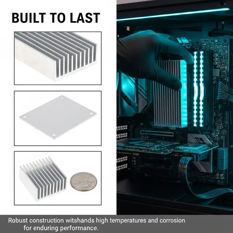 Extruded Aluminum Heatsink For High Power LED IC Chip Cooler Radiator Heat Sink