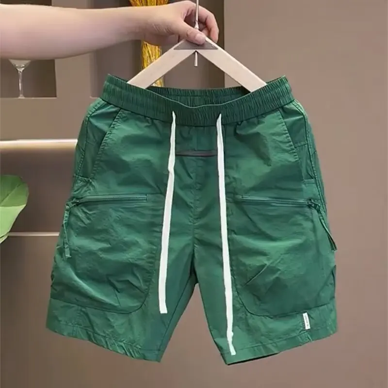 

Summer Cargo Shorts Men's Fashion Brand Burst Loose American Medium Pants Trend Plus-size Casual All-in-one Five-quarter Pants