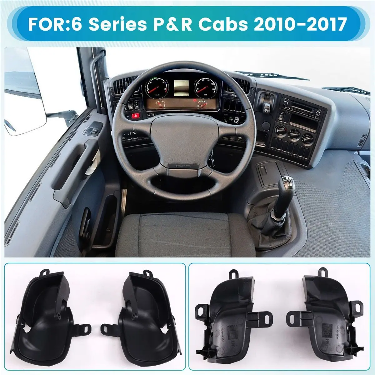 Super Sale 1Pair Truck Inside Door Handle 1486797 1486798 for Scania 5 Series 04-10 6 Series P &R Cabs 10-17 Door Handle Pull