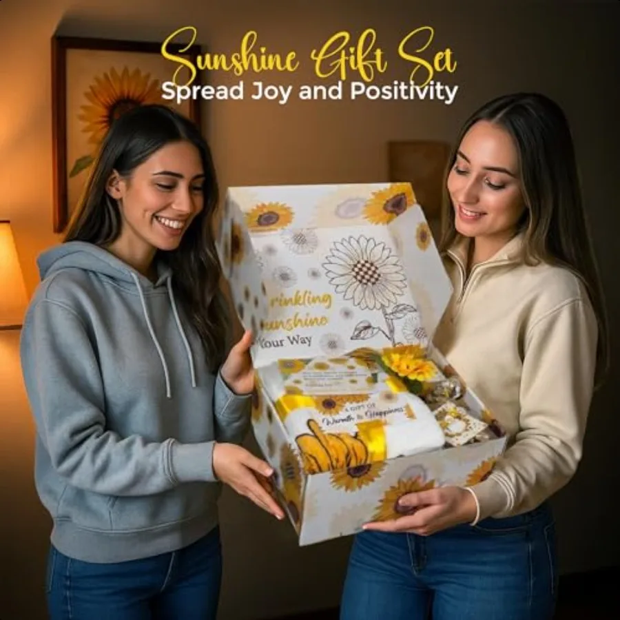 18 Uds. Regalos Suower para mujer, conjunto de cesta de regalo, regalos de cumpleaños para mujeres, mejor amiga o hermana, caja de sol, paquete de cuidado, se vuelve bien
