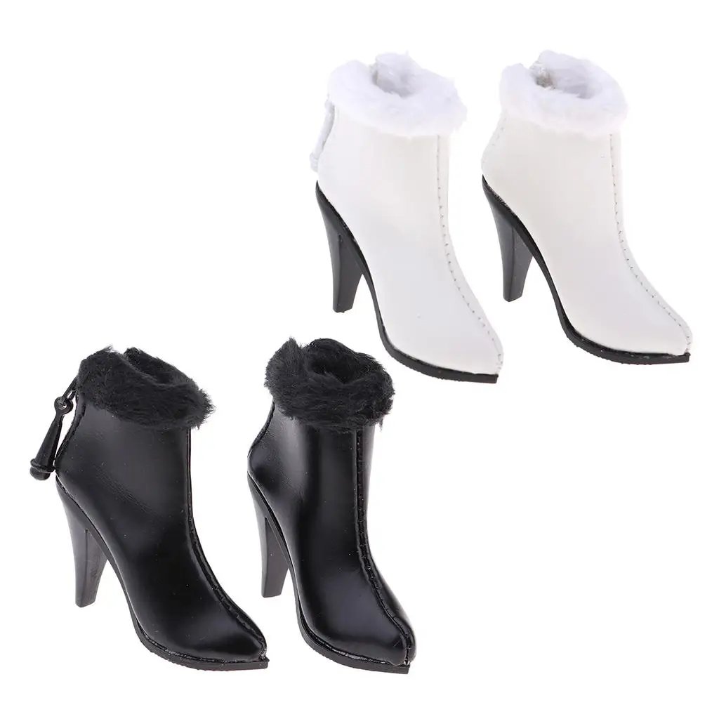 Sapatos de tornozelo de salto alto 1/6 para figuras femininas HT PH Kumik de 12 ''