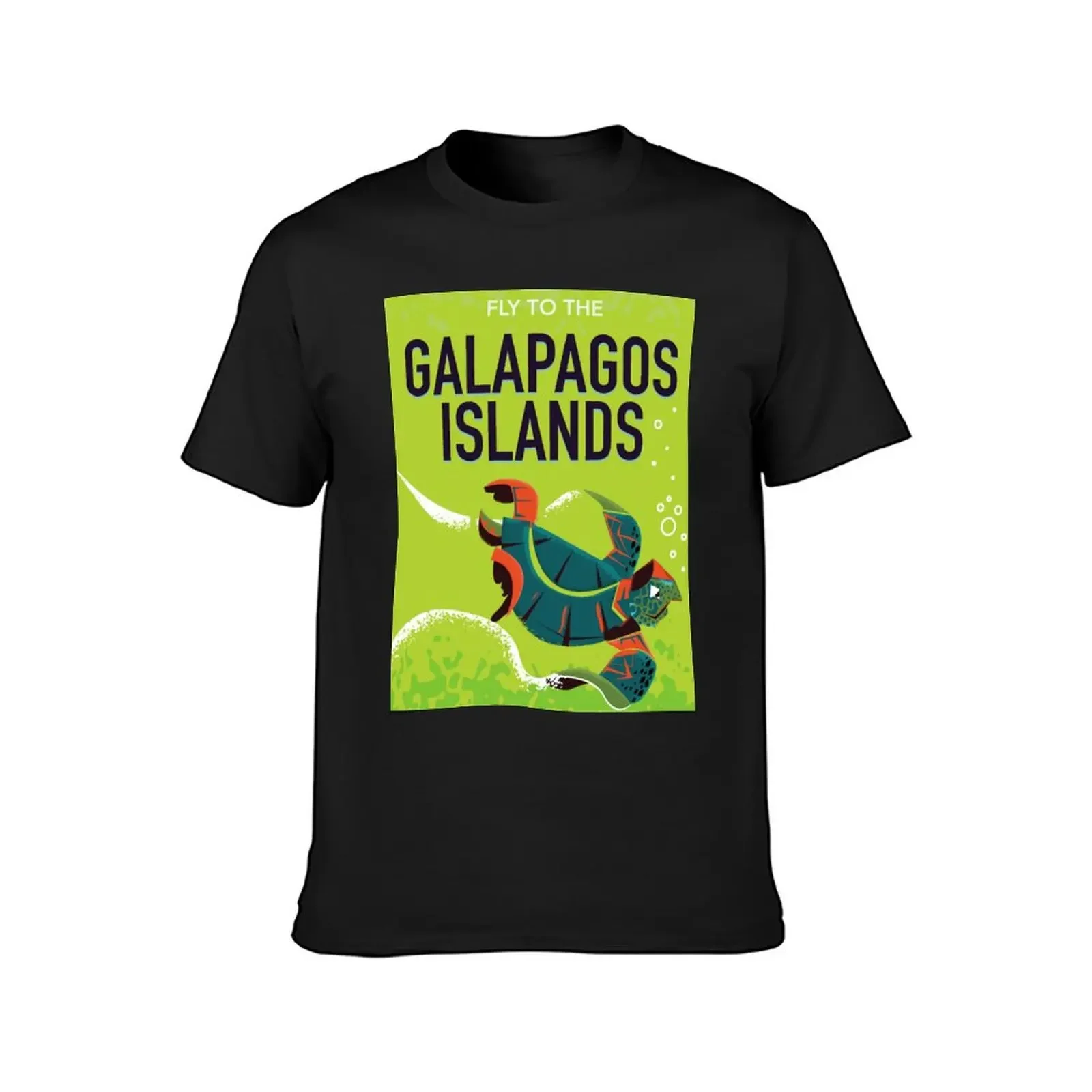 Galapagos Islands vintage travel poster art. T-Shirt custom t shirt shirts graphic tees mens champion t shirts