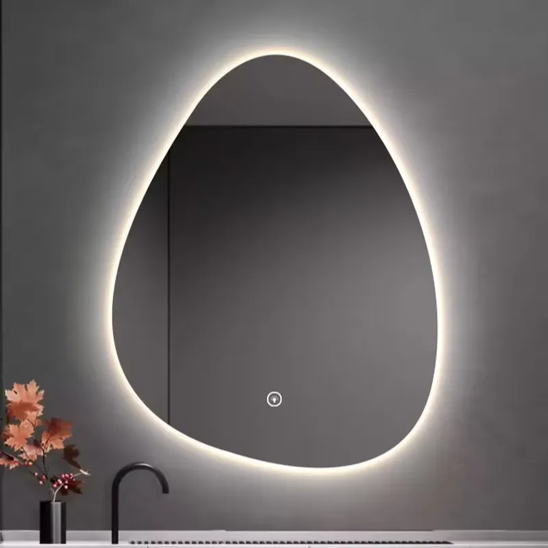 for ZYTH Modern Simple Frameless Solid Color Bathroom Mirror Wall Mounted Single Layer Glass Vanity Mirror for Hotel Home