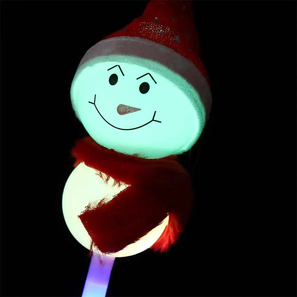 شجرة عيد الميلاد شجرة عيد الميلاد توهج عصا ثلج جو عيد الميلاد فلاش بار متعدد الألوان LED ثلج توهج عصا هدية حفلة