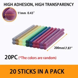 Hot Melt Glue Sticks Colored 7/11mm Adhesive Assorted Glitter Glue Sticks Professional For Electric Glue Gun Craft Repair