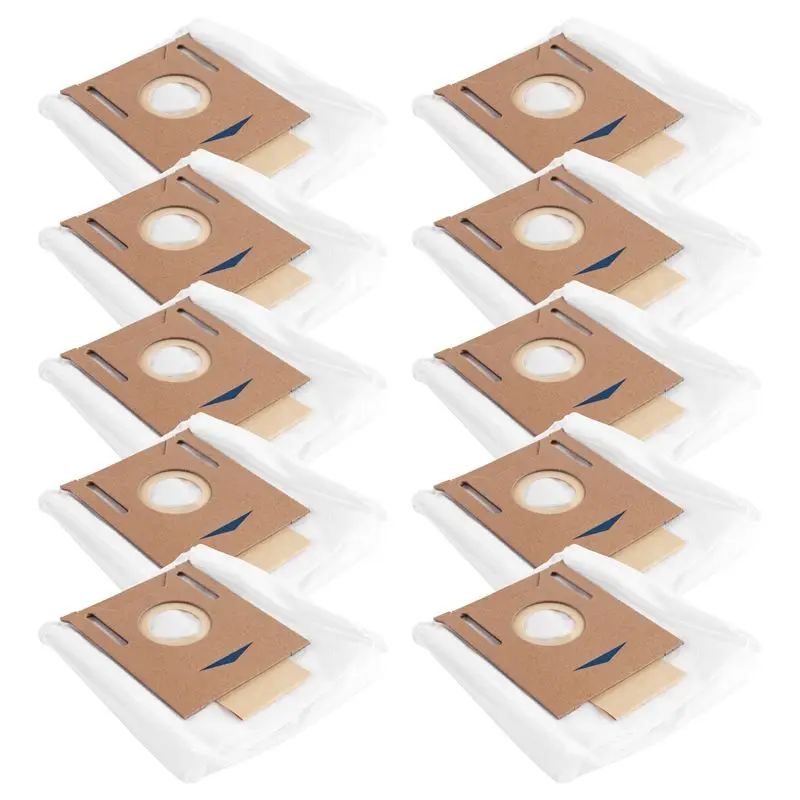 ABMS-Disposable Dust Bag For ECOVACS Deebot T8 AIVI T8 T9 N8 DX93 DDX96 Robot Vacuum Cleaner, 10 Pack Vacuum Bags