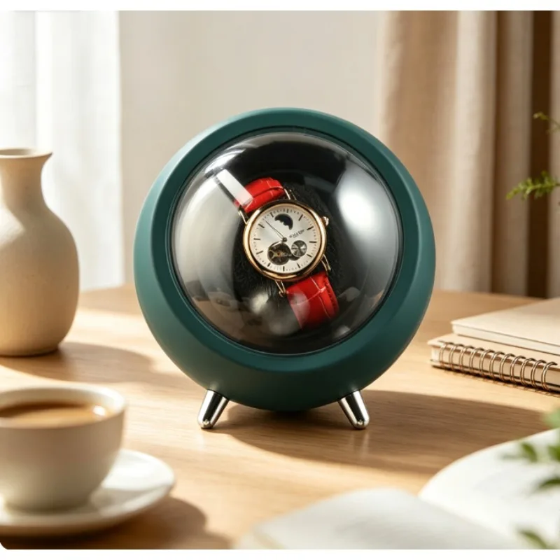 Watch Winder Adjustable Rotator with Storage Box, Silent Multi-Mode Motor for Mechanical Watches, Home Office Desk Display