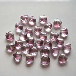 StreBelle New 100pcs 8mm Colorful Charms Heart Shape Glass Beads Loose Spacer Pear Bead for Jewelry Making DIY Handmade Bracelet