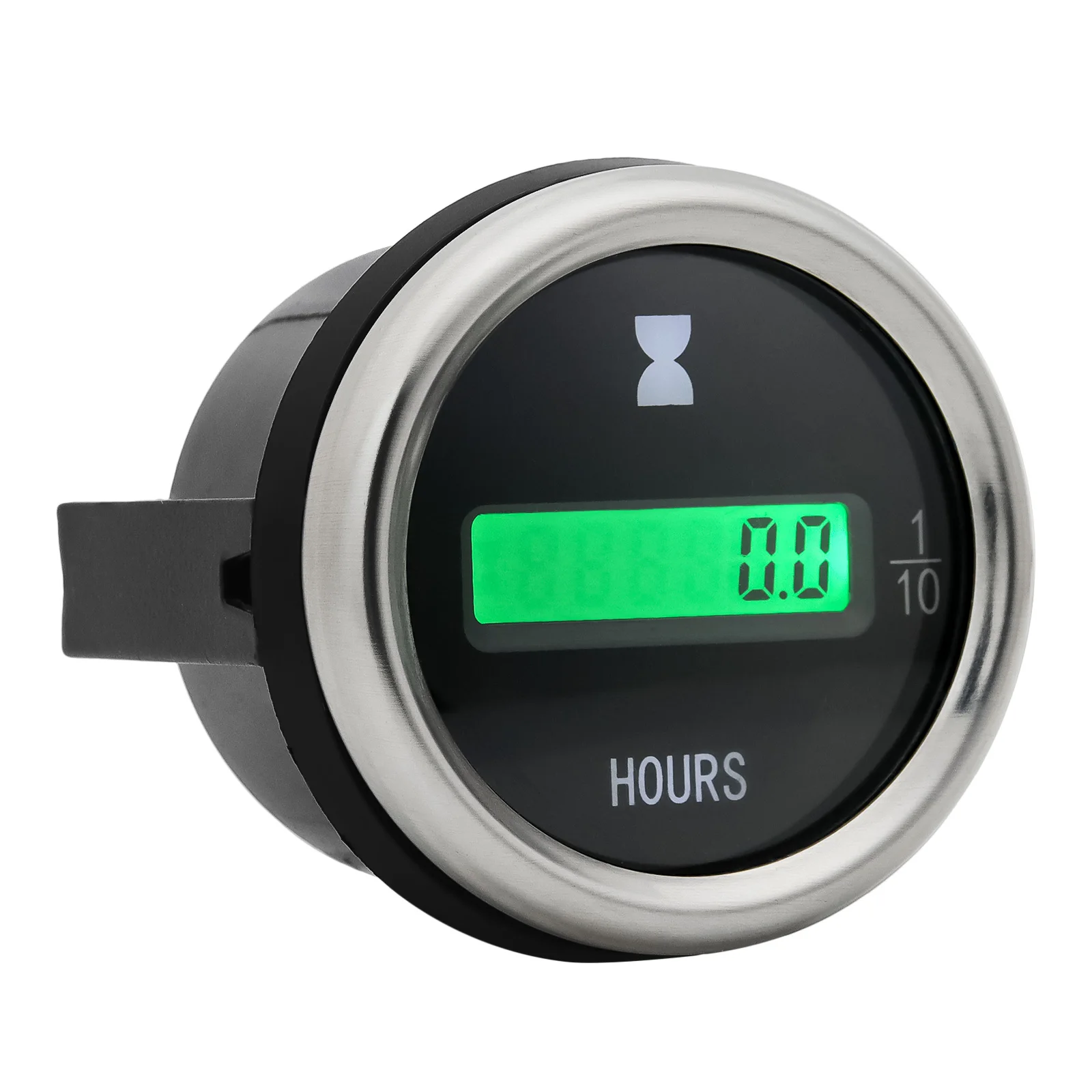 52mm Electronic Hour Meter DC12V24V LED Digital Car Timer Gauge Waterproof for Car Truck Marine Boat Motorcycle Green Backlight