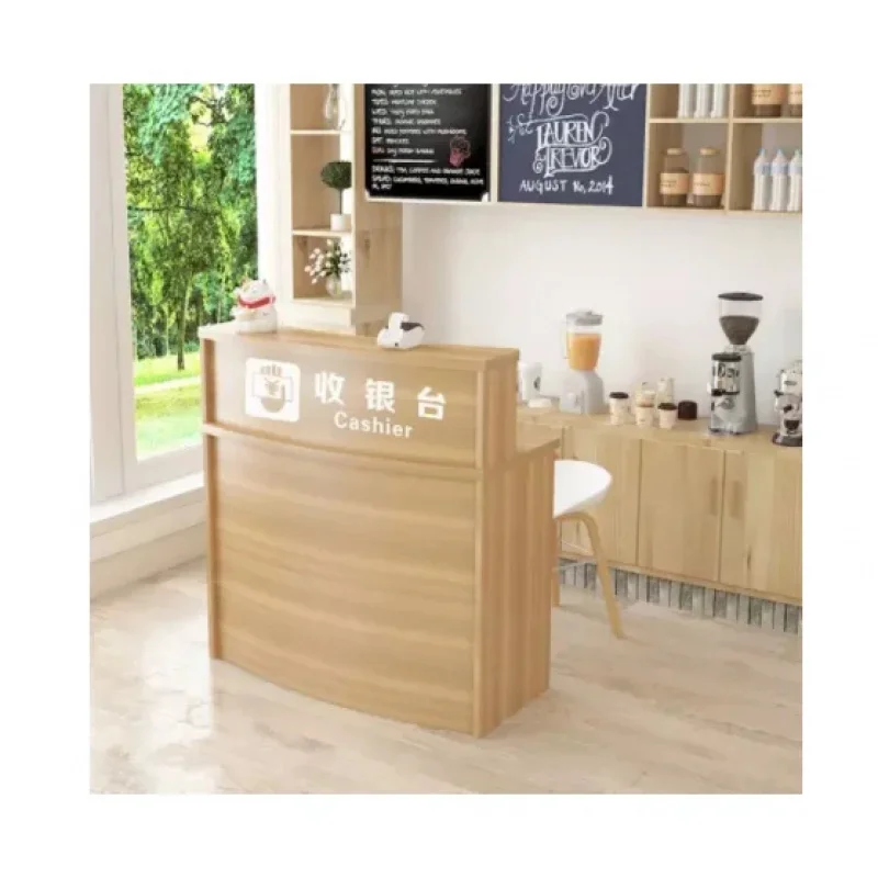

Customize.Durable MDF Modern Outdoor Single Checkout Counters Sale Cafe Style Exhibition Stand Front Reception Desk