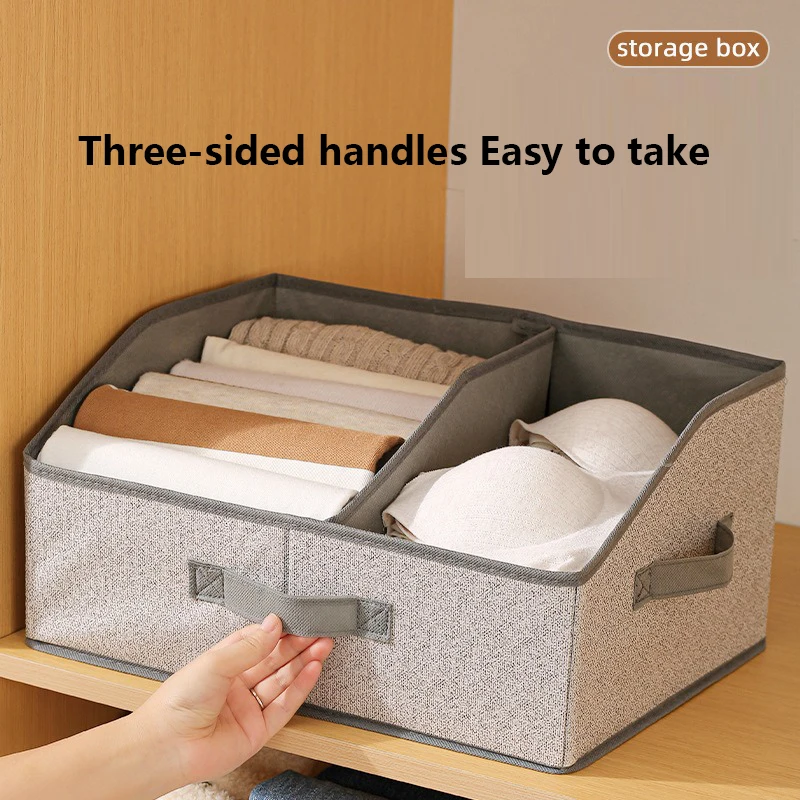 Wardrobe Clothes Storage Organizer Sweater T-Shirt Storage Box Thickened Pants Storage Box With PP Board Cabinet Foldable Drawer