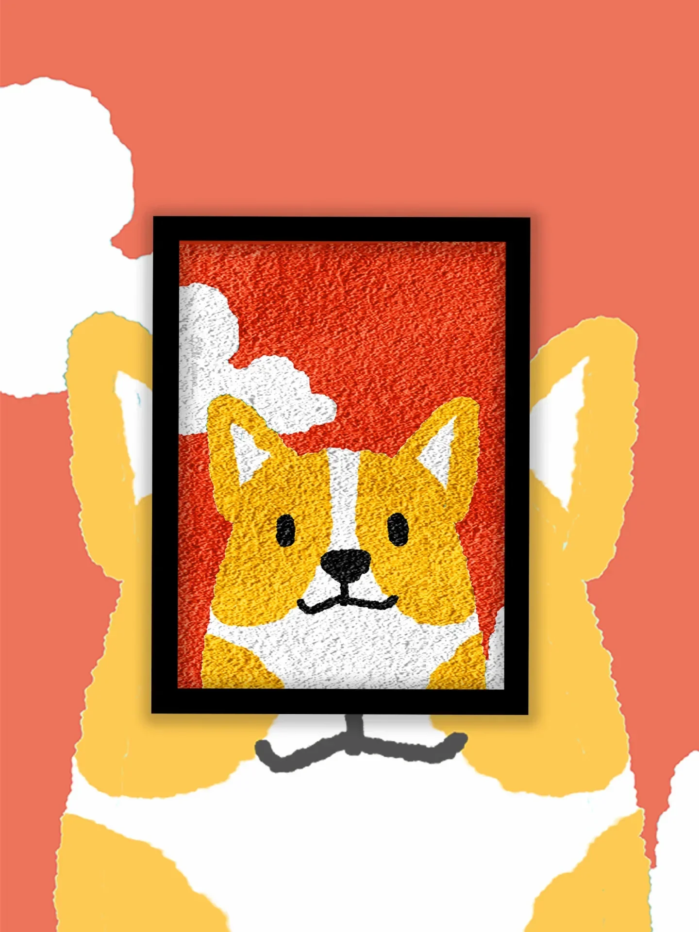 DIY Warm Color Cute Animal Digital Pulp Painting Three-dimensional Paper Relief Custom Decorative Picture