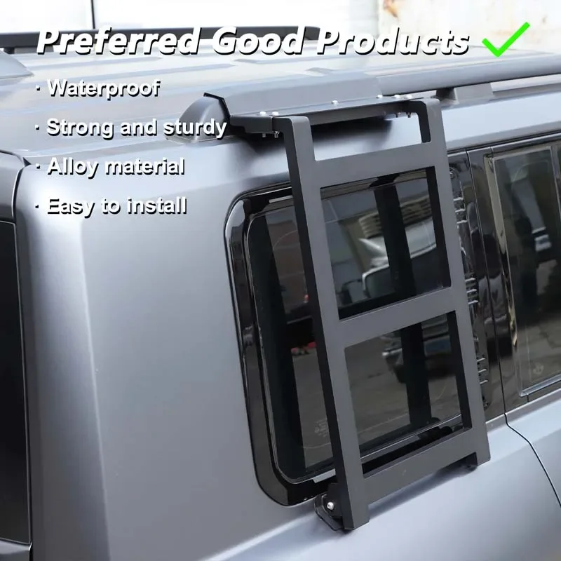 For GWM Haval H9 2024 + Car Styling Rear Tail Gate Window Side Ladder Protector Decoration Auto Exterior Accessories
