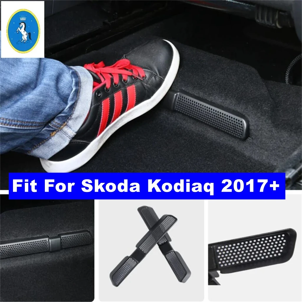 

Black Seat Under Air Condition AC Outlet Vent Protect Cover Trim Fit For Skoda Kodiaq 2017 - 2023 Car Interior Accessories Parts