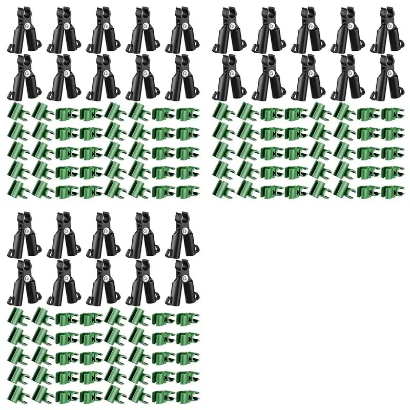 EYFL-150 Pieces Adjustable Plant Trellis Connector Clip Garden Plastic Connector A-Type Connecting Joint Buckle Clip