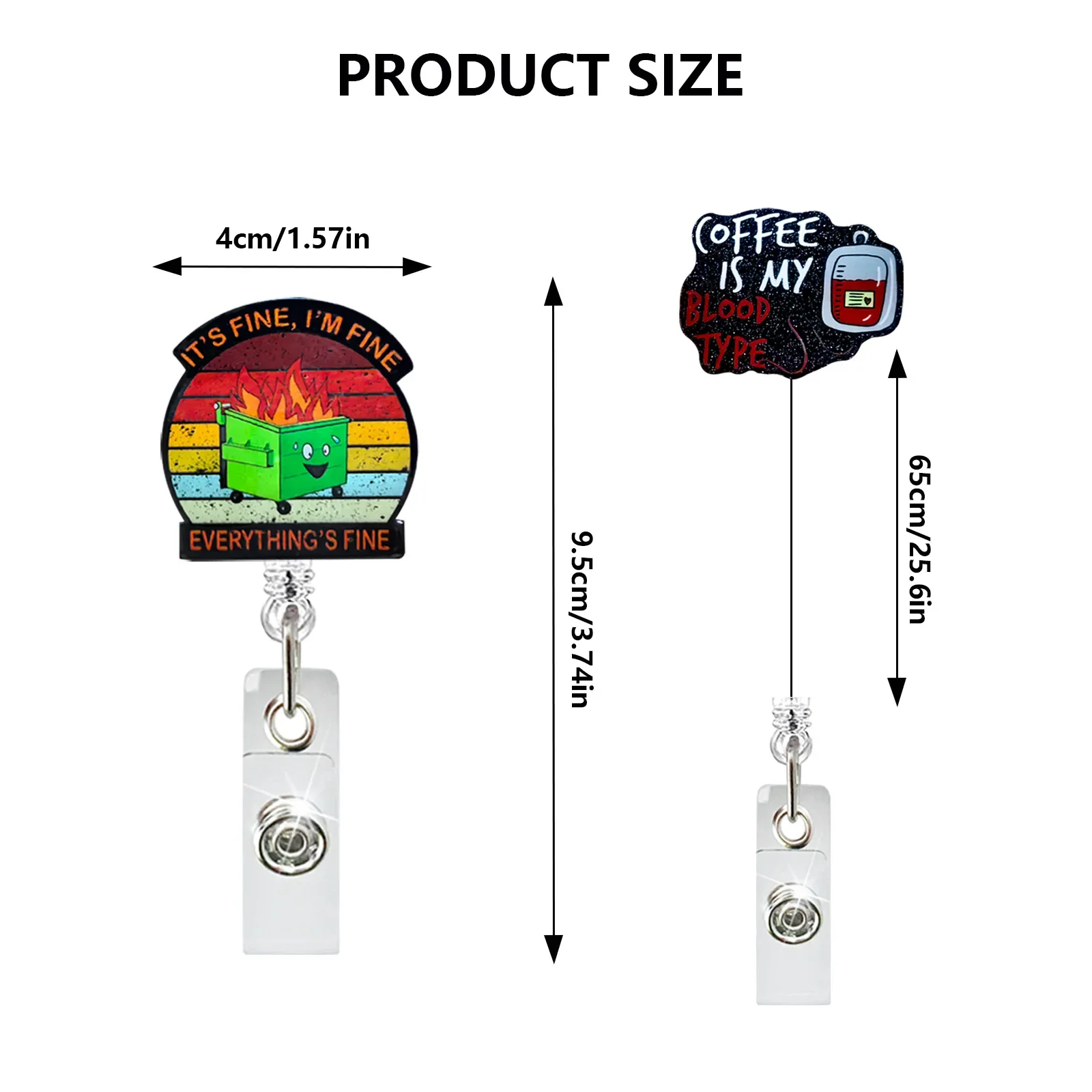 Acrílico glitter caranguejo sangue retrátil crachá carretel cartão de identificação fivela clipe médico enfermeira crachá titular chaveiro presentes acessórios