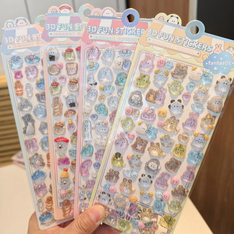 

Подарок для него: Оригинальные 3D-кристаллические наклейки Yoyo Family для телефона, декоративные стикеры для девочек, бесплатная экспресс-доставка