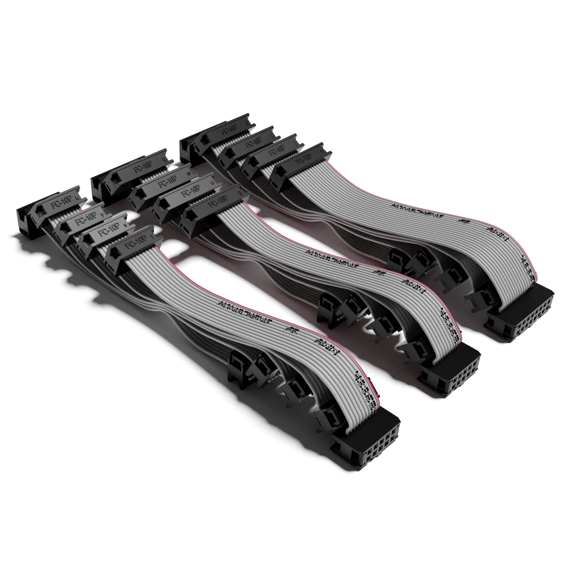 Kable zasilające Eurorack Ribbon do syntezatorów modułowych IDC, zestaw 5 sztuk