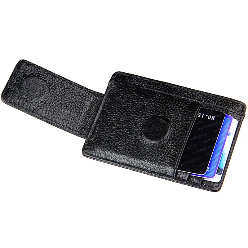 Leather Magnetic Money Clip Wallet for Mens Wallet and Cash of Card Sleeve Mens Magnetic Wallet