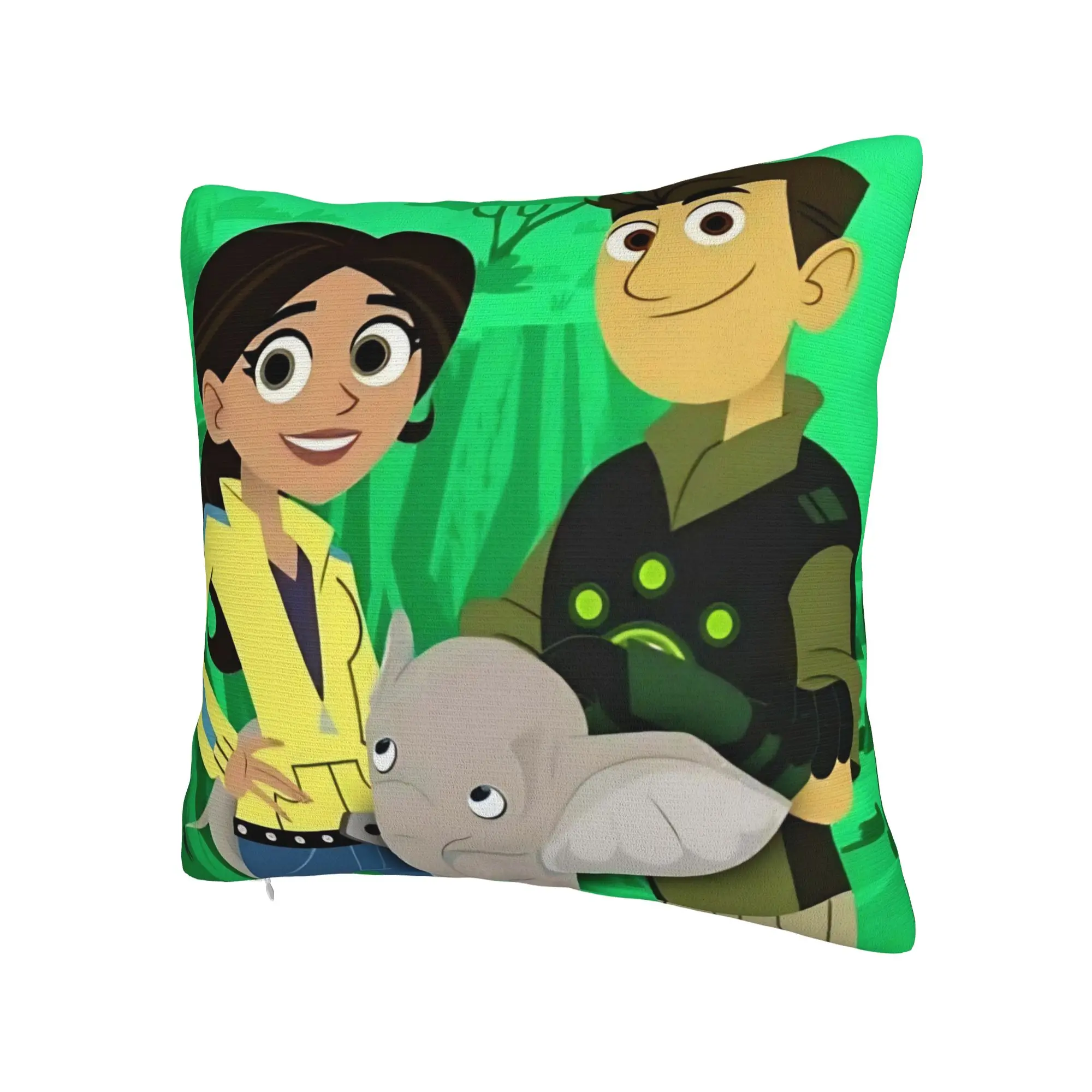 Decorative Pillow Cover Wild Kratts Cartoon Merchandise Car  Throw Pillow Case Cover Square Multi-Size