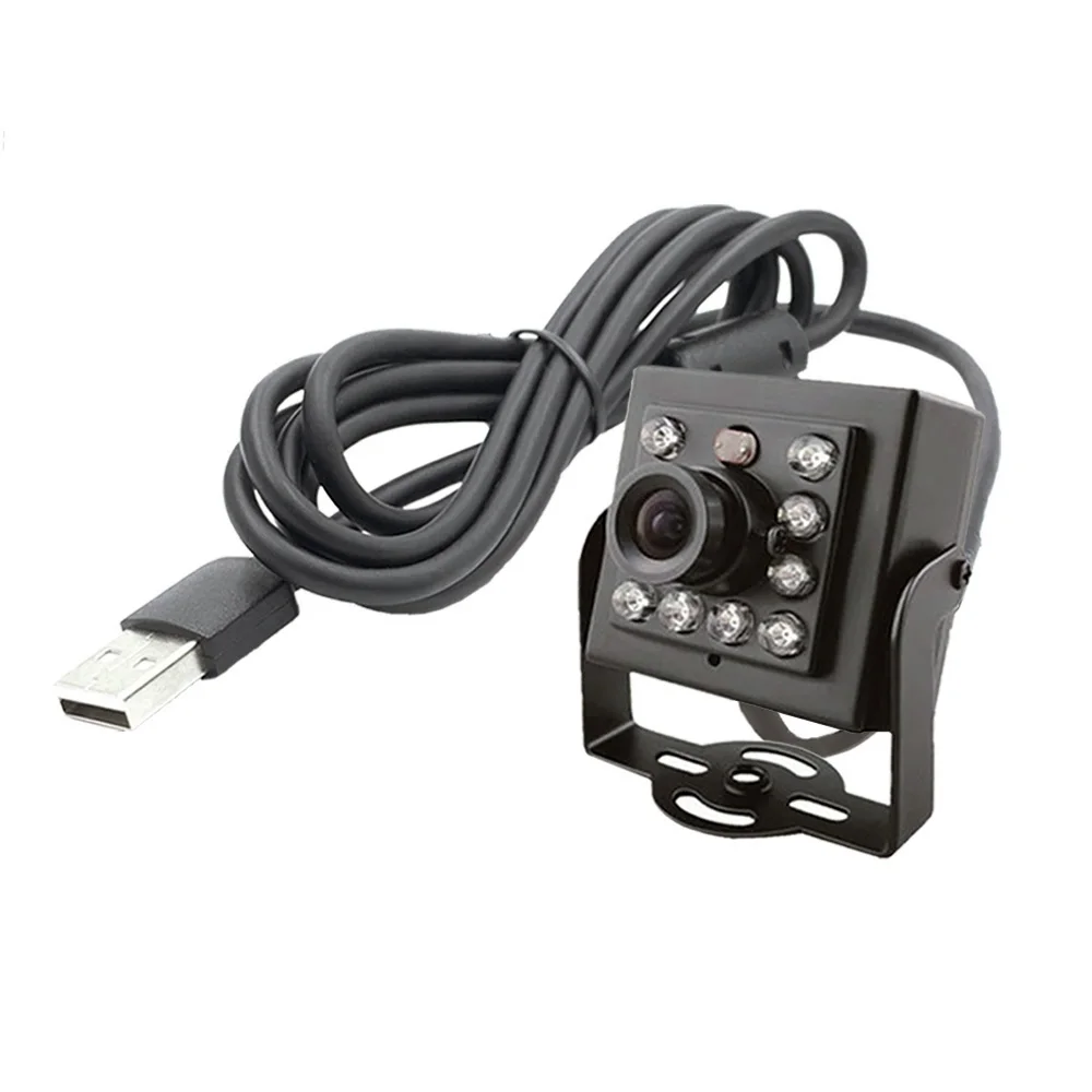 

Wide Angle 110 Degree IR-Cut Low Light 0.01Lux 2.0MP Night Vision USB Camera 2.8mm Board Lens 10pcs IR-Leds,Support YUY2 MJPEG