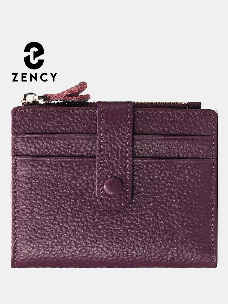 Zency Women\'s FIRD Anti-theft Wallet Case Genuine Leather Multifunctional Card Holder Clip Female Coin Purse Organizer Pouch New