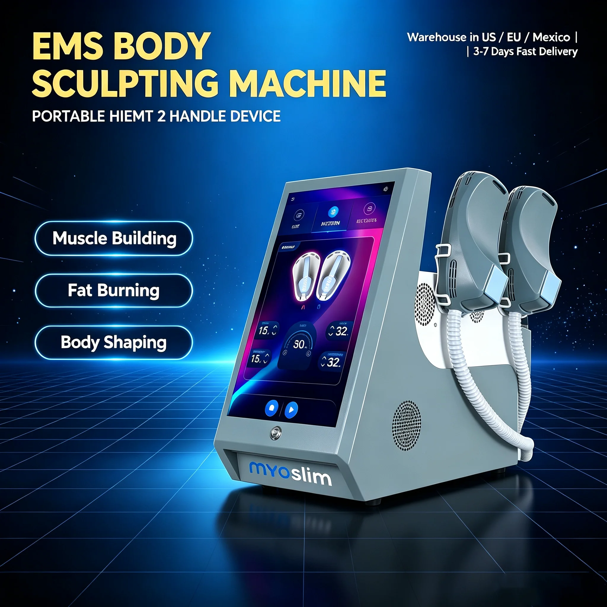 EMSZERO MYOslim 6500W HI‑EMT Body Sculpt Pelvic Cushion RF Body Contouring Fat Burning Hip Lifting Salon Slimming Machine