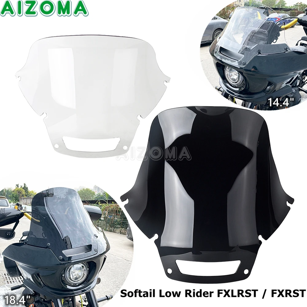 

Refit Motorcycle Wind Screen 14.4-18.4 inch Windshield Deflector For Harley Softail Low Rider EI Diabo FXRST ST FXLRST 2022 2023