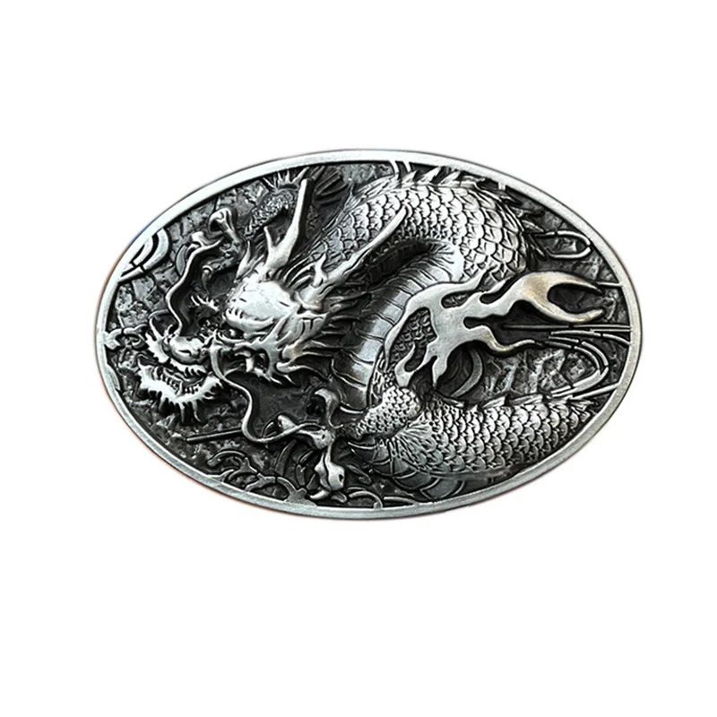Zinc alloy Chinese dragon belt buckle