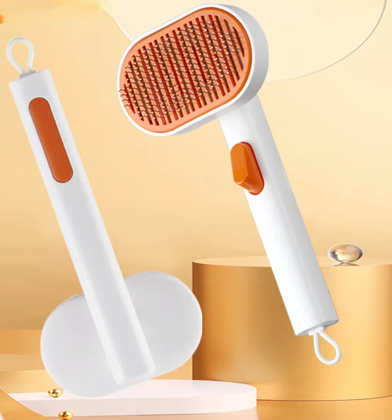 

Pet Comb Pet Hair Removal Brush Cat and Dog Comb Automatic Fading Beauty Brush