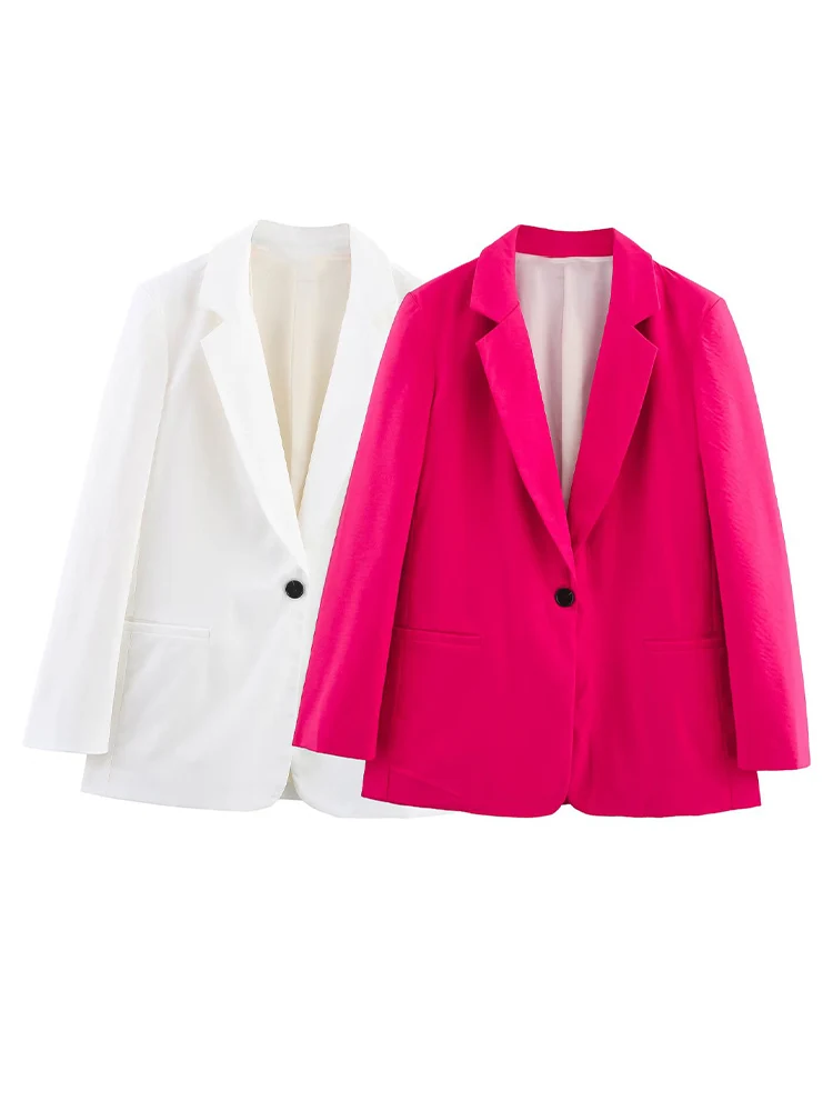 

2025 New Women's Clothing European and American Style Fashionable Versatile Lapel Long Sleeve Jacket
