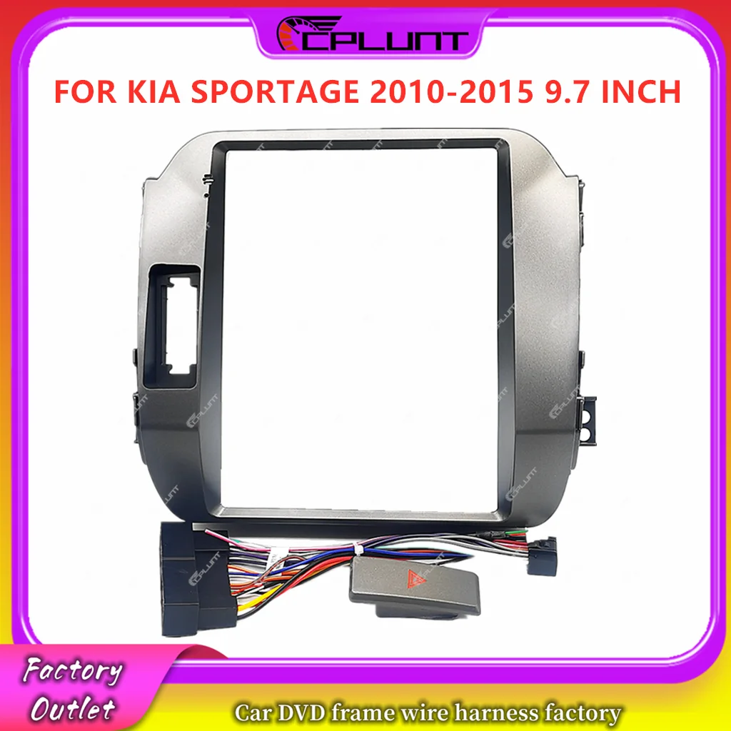 

Tesla Screen 9.7 Inch Car DVD Frame Fascia Adapter For KIA SPORTAGE 2010-2015 Android Radio Dash Fitting Panel Kit