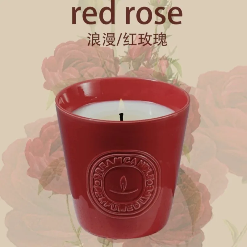 Large Retro Ceramic Soy Wax Scented Candle Jar Gift Luxury Aromatherapy Home Fragrance Melting Lamp Decor for Bedroom Present