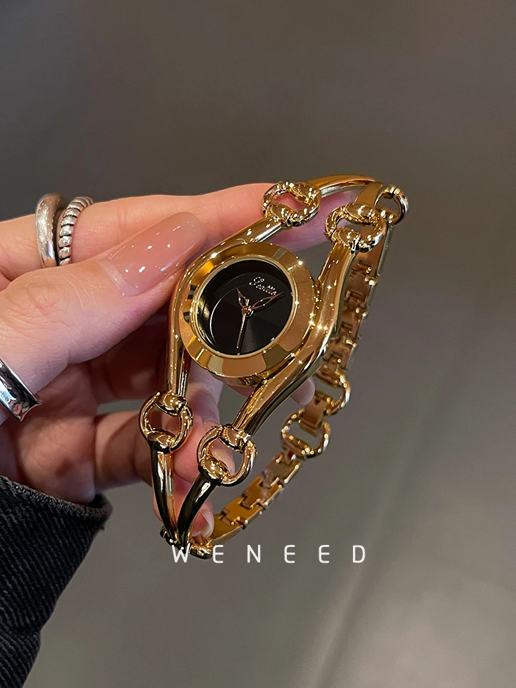 Retro Watch Women's Genuine Brand Light Luxury Niche Women's Luxury High-end Bracelet Steel Belt Women's Watch