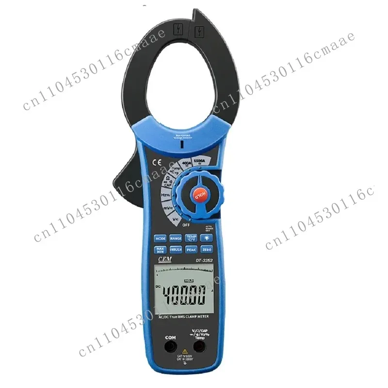 Pinza amperométrica digital DT-3352 de 1500A, medición de corriente de arranque, detección analógica NCV