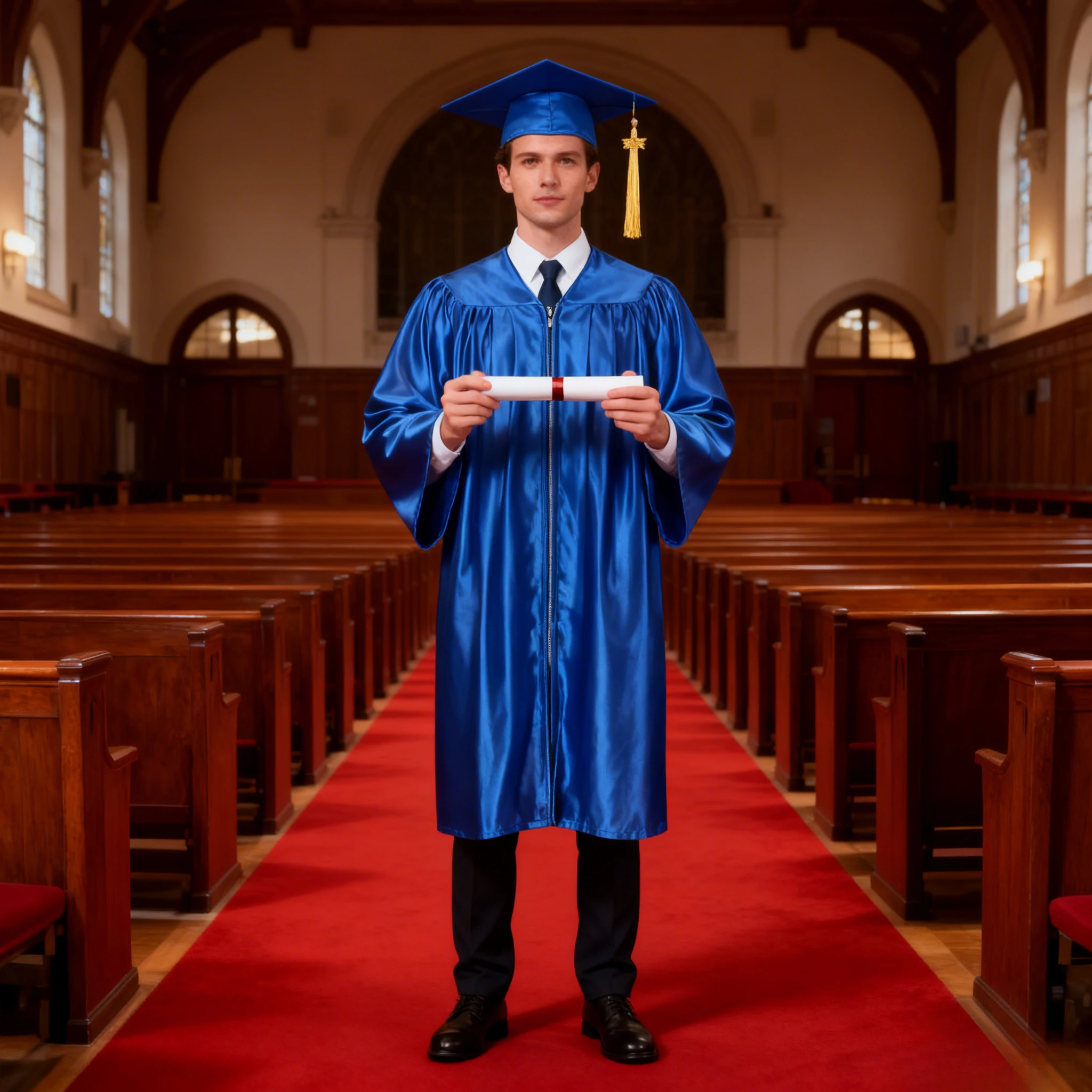 

Shiny Knitted Graduation Gown for Photo Sessions and Stage Shows