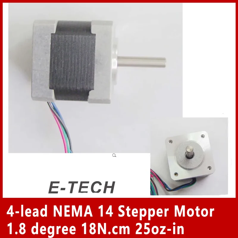 4-lead NEMA 14 Stepper Motor 1.8 degree 18N.cm 25oz-in motor length 34mm