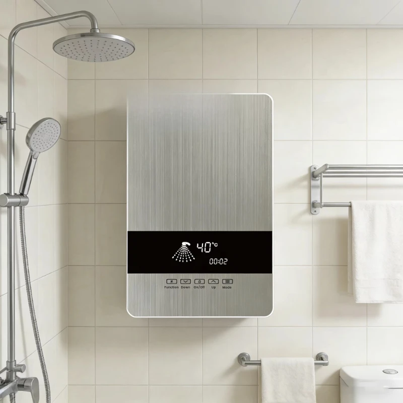 

220V 240V endless hot water instant electric water heater, tankless smart shower water heater, suitable for bathroom kitchen