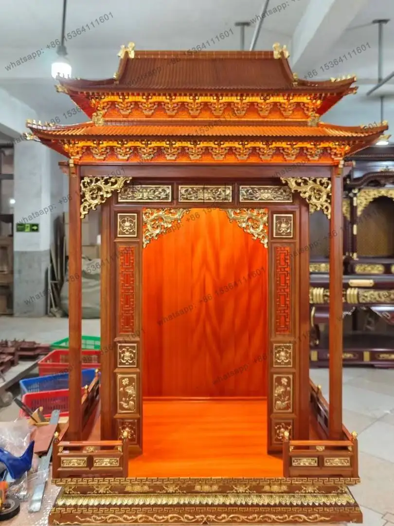 Solid wood Buddhist niche for Taiwan household use Guanyin Guan Gong large rosewood Buddhist niche