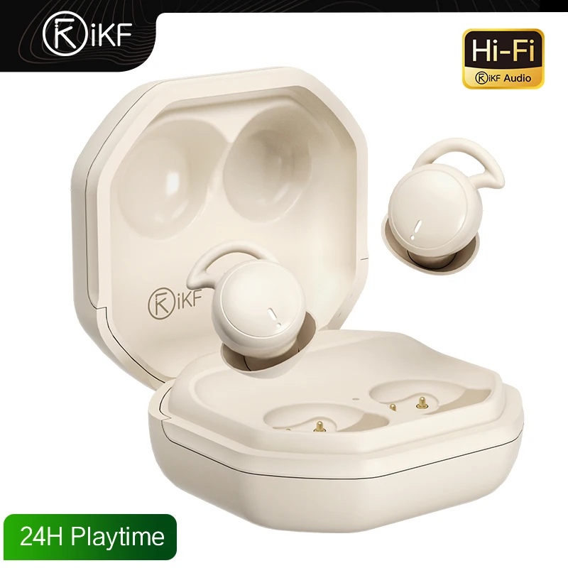 iKF Sun Invisible Sleep Earbuds Wireless in Ear, Comfortable Mini Lightweight Earphones with Charging Case, for Side Sleeper