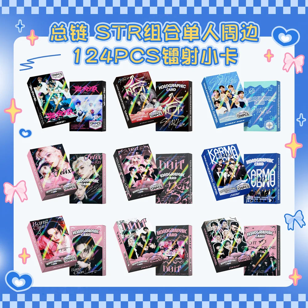 

Stray Kids 124 Pcs Holographic Photocards Do It Album Merchandise Laser Lomo Cards Kpop Idol Collectibles For Fans Wholesale
