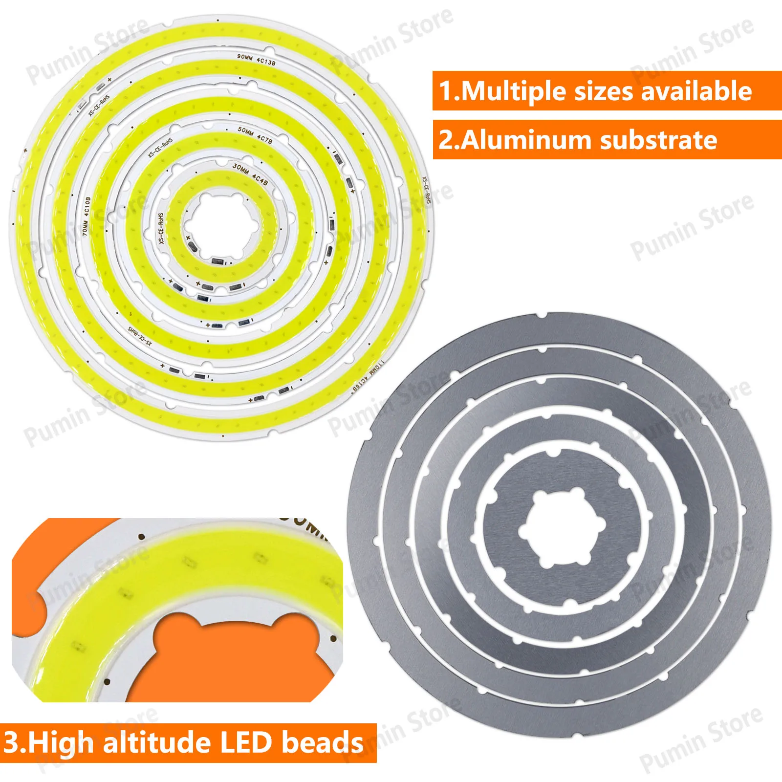 Imagem -04 - Lâmpada Led Cob Round Ring dc 12v Fonte de Iluminação 2w12w Angel Eyes Cor Branca Fresca Quente Módulo Led Chip Lâmpada Decorativa Novo