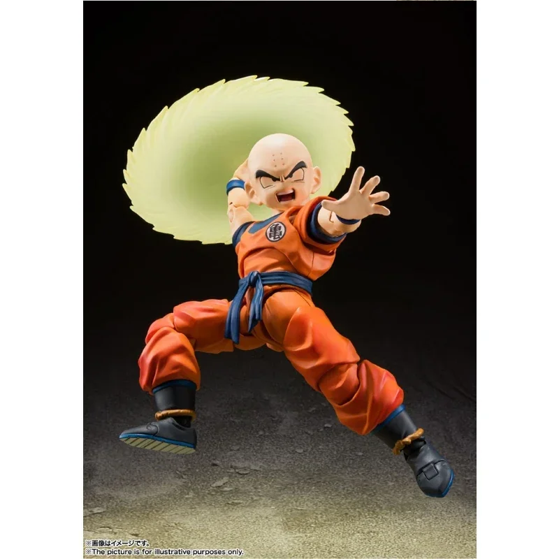 W magazynie oryginalne Bandai S.H.Figuarts SHF Dragon Ball najsilniejszy człowiek na ziemi Krillin Anime figurki kolekcja zabawek prezenty