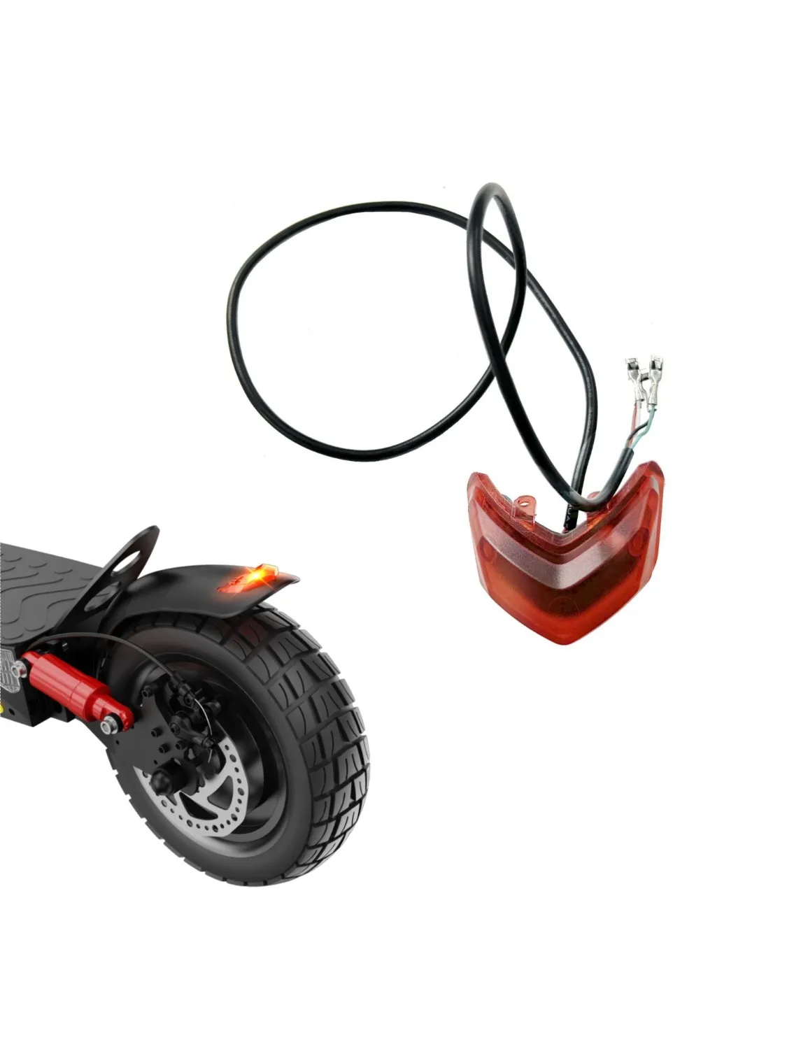 Tylna lampa iX3 iX4, światło tylne do hulajnogi elektrycznej iScooter iX3/iX4, światło bezpieczeństwa, części zamienne (For iX3 iX4) — Zdjęcie 2 z 2