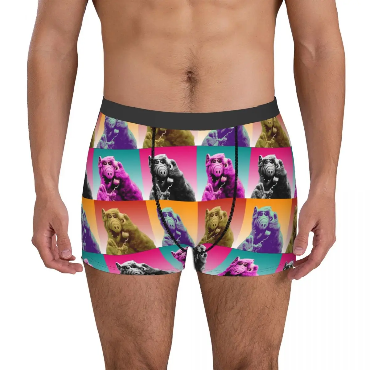 Sexy Men's Boxer Briefs Alf Squares Si Fi 6 Underclothing Autumn Wearable Funny Humor