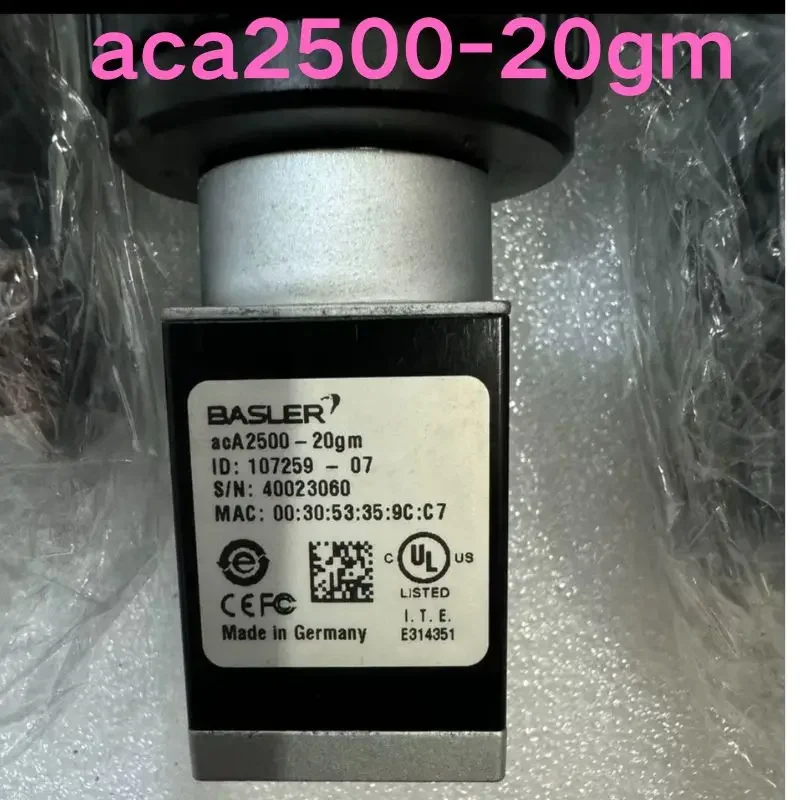 Second-hand test OK Basler Aca2500-20gm, 5-megapixel industrial camera with lens