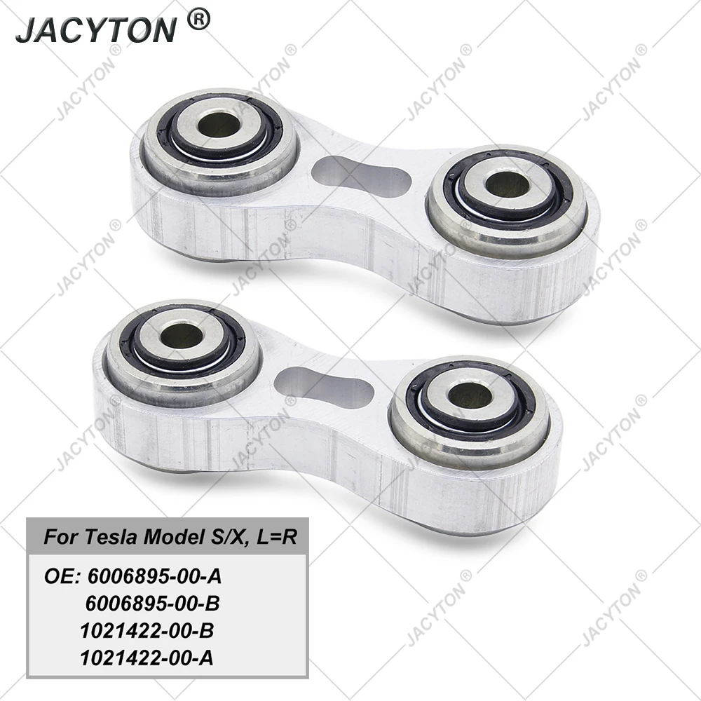 JACYTON Pair Rear Connecting Rod Control Arm Integral Link For Tesla Model S X 5YJS 5YJX 6006895-00-B 1021422-00-B 1021422-00-A